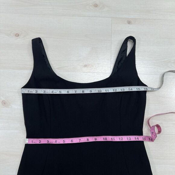 Moschino Cheap & Chic Dress Sz 10 Black Classic Square Neck Flapper Lined Elegan - Picture 12 of 16